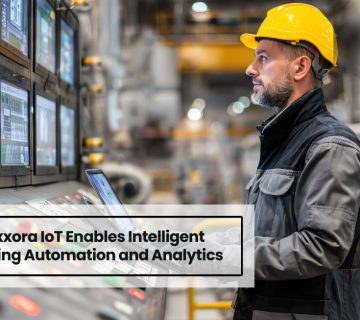 Engineer using IoT solutions in Chandler to monitor industrial automation and real time analytics on factory control systems