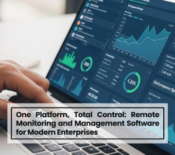 Industrial monitoring platform dashboard displaying real time performance metrics, analytics, and remote system control