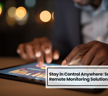 Real time dashboard on a tablet demonstrating an industrial monitoring platform for tracking performance and operations