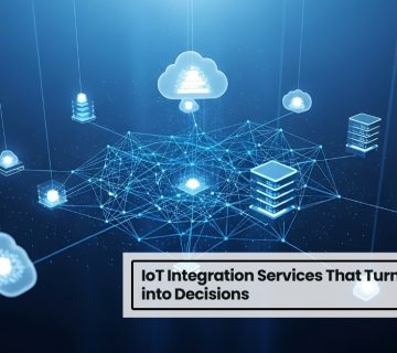 IoT data integration connecting cloud servers, devices, and enterprise systems in a unified smart network