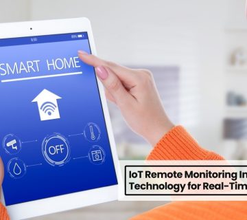IoT Remote Monitoring India smart home control system displayed on tablet with real time device monitoring interface