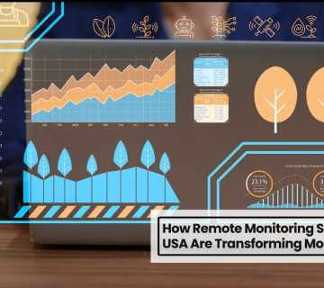 Remote monitoring solution dashboard analyzing industrial data and performance metrics in real time