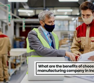 Contract manufacturing company in India with professionals reviewing production plans in a factory environment