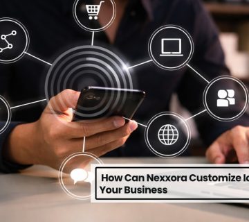 IoT solutions displayed on smartphone connecting devices and systems for customized business operations
