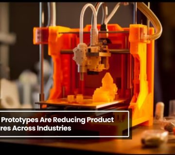 3D print prototype being created using advanced 3D printer for product design and testing