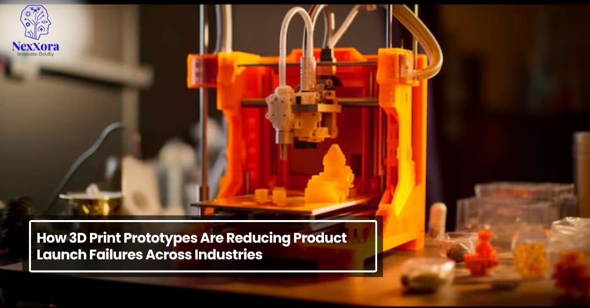 3D print prototype being created using advanced 3D printer for product design and testing